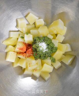 #CoCoLc的私菜食谱经--绿石沙拉【扁桃仁罗勒青酱版】的做法图解6