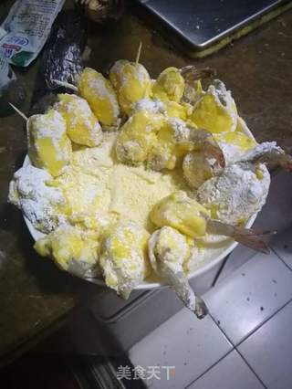 黄金芝士虾球的做法步骤：5