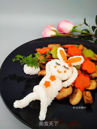 小兔子的梦想【趣味卡通便当】的做法步骤:16