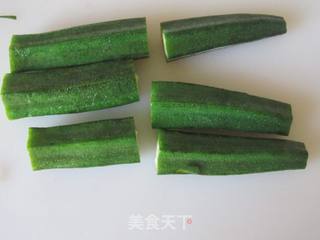 秋葵火腿卷的做法步骤:4