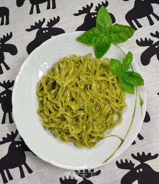 CoCoLc 的私菜食谱经--意式罗勒青酱黄金面的做法步骤:9