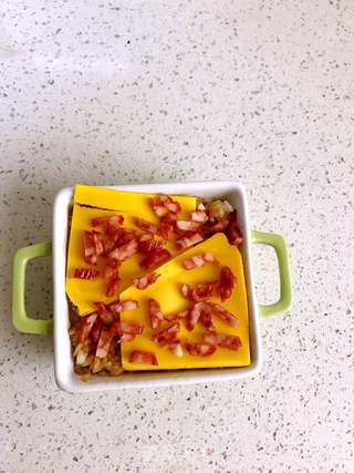 快手芝士蛋焗饭的做法步骤:6