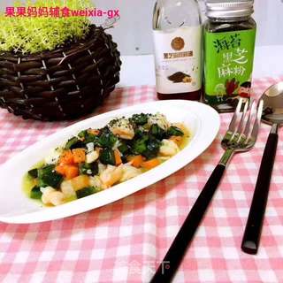 仙人掌炒虾仁的做法步骤:7