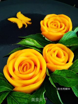 蝶恋花芒果拼盘的做法步骤:13