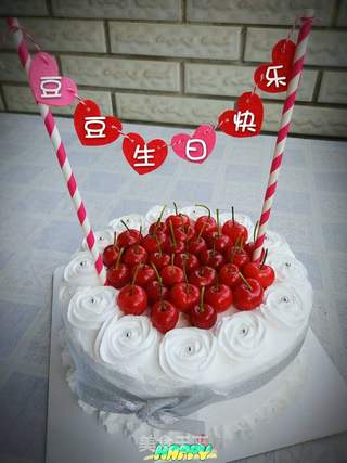 ##第四届烘焙大赛暨是爱吃节#樱桃奶油生日蛋糕的做法图解16