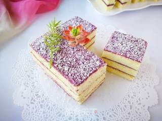 #第四届烘焙大赛暨是爱吃节#翻糖紫薯夹心蛋糕的做法步骤:22