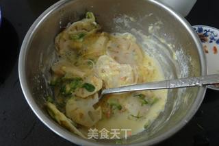 莲藕槐花薄饼的做法步骤:5