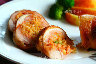 #第四届烘焙大赛暨是爱吃节# 奥尔良鸡腿包饭的做法步骤:14