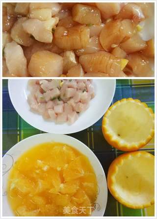 橙子口袋鸡的做法步骤:2