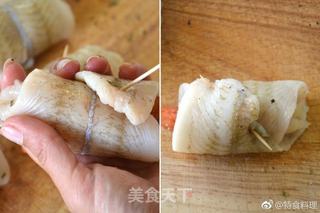 香橙鲽鱼卷的做法步骤:5