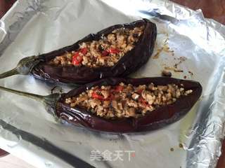 #第四届烘焙赛暨是爱吃节#蒜蓉肉末烤茄子的做法步骤:11