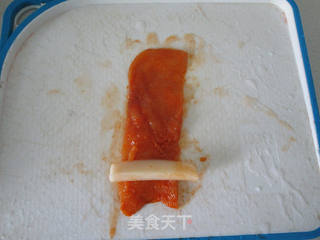 #第四届烘焙大赛暨是爱吃节#莲藕鸡肉卷的做法步骤：7
