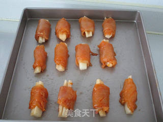 #第四届烘焙大赛暨是爱吃节#莲藕鸡肉卷的做法步骤：8