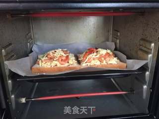 #第四届烘焙大赛暨是爱吃节#海陆吐司披萨的做法步骤:11