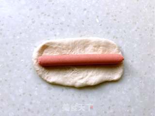 #ACA第四届烘焙大赛#造色情怀 葱香热狗包的做法步骤:4