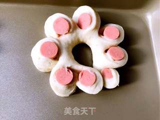 #ACA第四届烘焙大赛#造色情怀 葱香热狗包的做法步骤:6