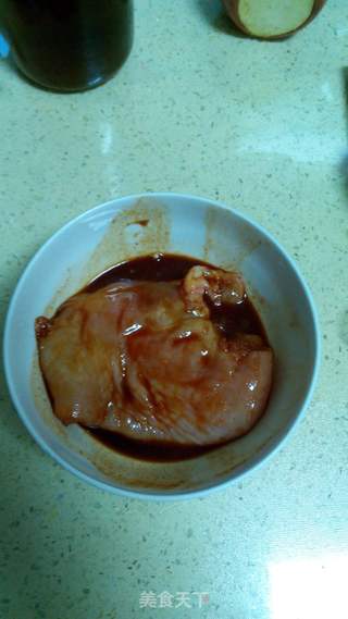 #第四届烘焙大赛暨是爱吃节#年糕鸡肉卷的做法步骤:2