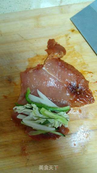 #第四届烘焙大赛暨是爱吃节#年糕鸡肉卷的做法步骤:5