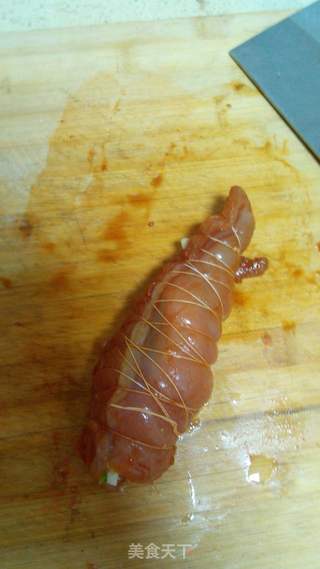 #第四届烘焙大赛暨是爱吃节#年糕鸡肉卷的做法步骤:6