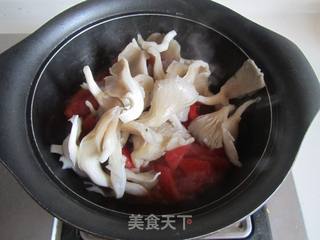 番茄平菇蛋花汤的做法步骤:5