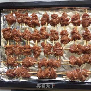 #第四届烘焙大赛暨是爱吃节#孜然牙签肉的做法步骤:8