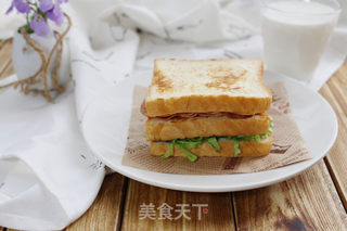 快手三明治的做法步骤:16
