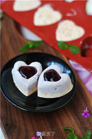 #第四届烘焙大赛暨是爱吃节#爱的滋味,就是这个酸甜——爱心蓝莓慕斯的做法步骤:9