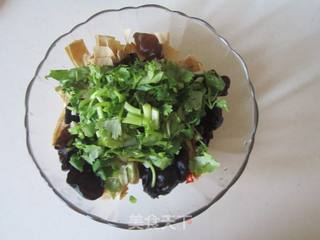 香菜豆油皮拌木耳的做法步骤:6