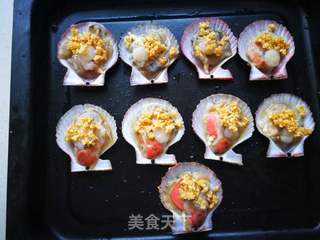 #第四届烘焙大赛暨是爱吃节#蒜蓉烤扇贝的做法步骤:7