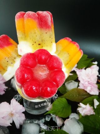 #第四届烘焙大赛暨是爱吃节#三色水果冰棒的做法步骤:13