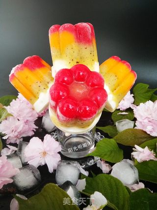 #第四届烘焙大赛暨是爱吃节#三色水果冰棒的做法步骤:14