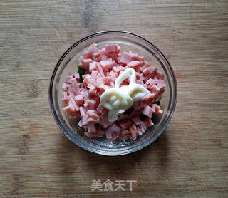 香葱火腿排包的做法步骤:8