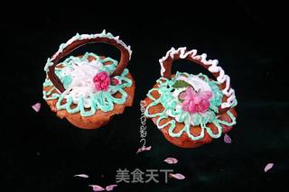 #第四届烘焙大赛既是爱吃节#姜饼干奶油花篮的做法步骤:14