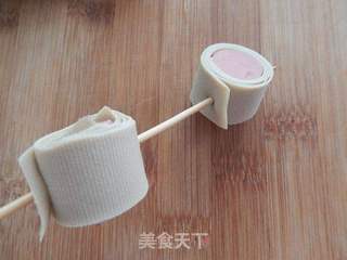 #第四节烘焙大赛暨是爱吃节#风味豆皮卷的做法步骤:5
