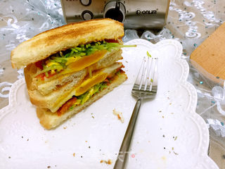 #ACA第四届烘焙大赛暨是爱吃节#豆苗三明治的做法步骤:13