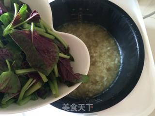 冰糖绿豆苋菜安神粥的做法步骤：5