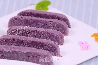 无油无糖,细腻软糯——紫薯米糕的做法步骤:11