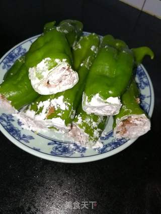 青椒酿肉的做法步骤:4