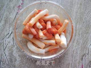 #第四节烘焙大赛暨是爱吃节#奥尔良烤肉片年糕的做法步骤:3