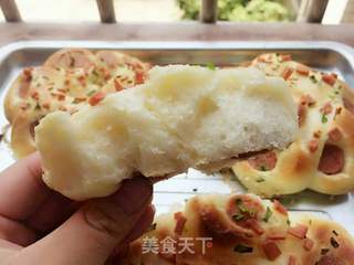 香葱火腿花式面包的做法步骤:14