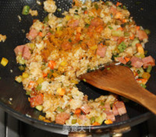 酱油咖喱火腿炒饭的做法步骤:12