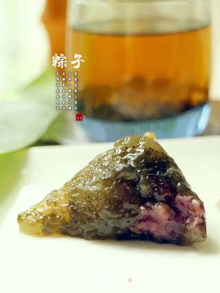 抹茶西米紫薯粽的做法步骤:17