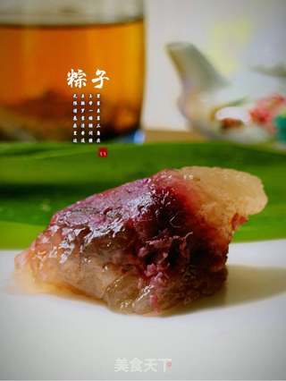抹茶西米紫薯粽的做法步骤:18