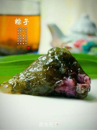 抹茶西米紫薯粽的做法步骤:19