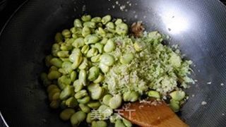 香肠豆瓣菜饭的做法步骤：7