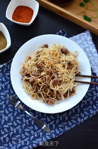 孜然羊肉盖浇面的做法步骤:13