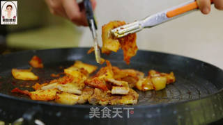 韩式正宗煎五花肉炒饭的做法步骤：11