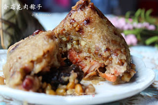 广式香菇花肉粽子(超详细,两种包法)的做法步骤:40