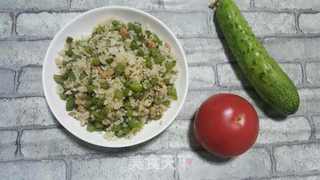 豆角炒饭的做法步骤:8