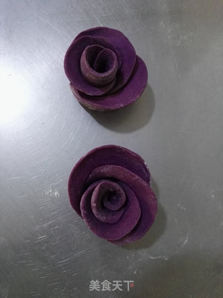 #ACA第四届烘焙大赛#造色情怀 紫薯玫瑰花的做法步骤:9
